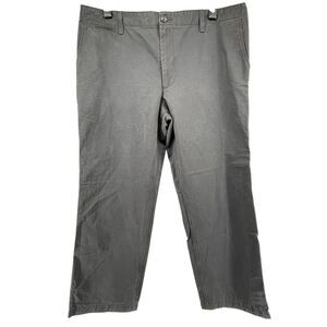 Dockers Men’s Gray Cotton Softshell Chino Style Flat Front Trouser Pants 40 x 30